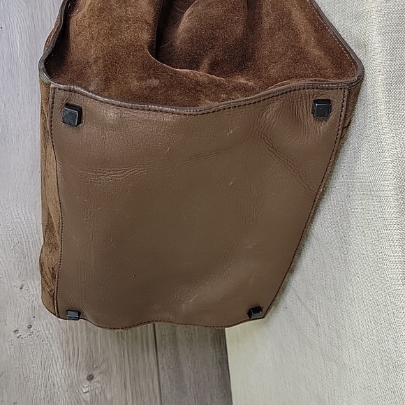 Celine Phantom Brown Leather Suede Tote Shoulder Bag Handbag - Picture 8 of 14